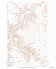 Lander Crossing Montana Historical topographic map, 1:24000 scale, 7.5 X 7.5 Minute, Year 1954