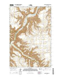 Lander Crossing Montana Current topographic map, 1:24000 scale, 7.5 X 7.5 Minute, Year 2014