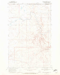 Landslide Butte Montana Historical topographic map, 1:24000 scale, 7.5 X 7.5 Minute, Year 1968