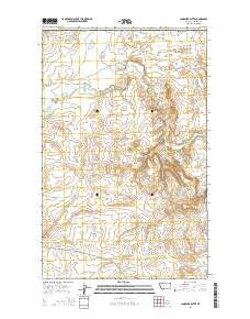 Landslide Butte Montana Current topographic map, 1:24000 scale, 7.5 X 7.5 Minute, Year 2014