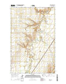 Laredo Montana Current topographic map, 1:24000 scale, 7.5 X 7.5 Minute, Year 2014
