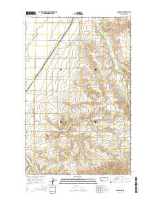 Laredo NE Montana Current topographic map, 1:24000 scale, 7.5 X 7.5 Minute, Year 2014