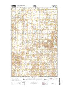Larslan Montana Current topographic map, 1:24000 scale, 7.5 X 7.5 Minute, Year 2014