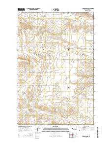 Larson School Montana Current topographic map, 1:24000 scale, 7.5 X 7.5 Minute, Year 2014