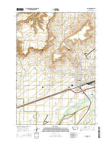 Laurel Montana Current topographic map, 1:24000 scale, 7.5 X 7.5 Minute, Year 2014