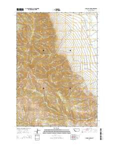 Laurin Canyon Montana Current topographic map, 1:24000 scale, 7.5 X 7.5 Minute, Year 2014