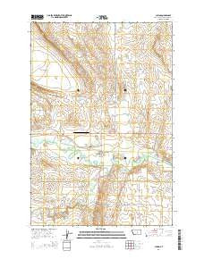 Lavina Montana Current topographic map, 1:24000 scale, 7.5 X 7.5 Minute, Year 2014