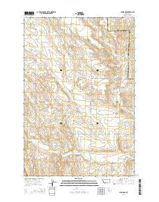 Lavina NW Montana Current topographic map, 1:24000 scale, 7.5 X 7.5 Minute, Year 2014