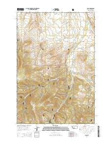 Lebo Montana Current topographic map, 1:24000 scale, 7.5 X 7.5 Minute, Year 2014