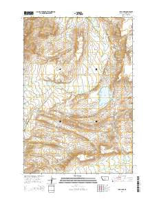 Lebo Lake Montana Current topographic map, 1:24000 scale, 7.5 X 7.5 Minute, Year 2014