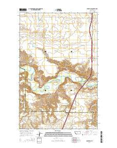 Ledger NW Montana Current topographic map, 1:24000 scale, 7.5 X 7.5 Minute, Year 2014