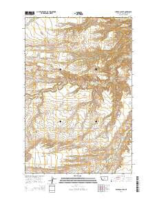 Leiberg Coulee Montana Current topographic map, 1:24000 scale, 7.5 X 7.5 Minute, Year 2014