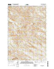 Leslie Creek Montana Current topographic map, 1:24000 scale, 7.5 X 7.5 Minute, Year 2014