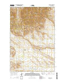 Lewis Peak Montana Current topographic map, 1:24000 scale, 7.5 X 7.5 Minute, Year 2014