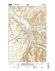 Lewistown Montana Current topographic map, 1:24000 scale, 7.5 X 7.5 Minute, Year 2014