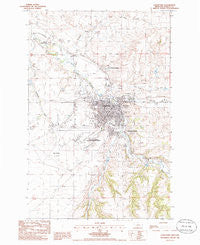 Lewistown Montana Historical topographic map, 1:24000 scale, 7.5 X 7.5 Minute, Year 1985