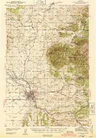 Lewistown Montana Historical topographic map, 1:62500 scale, 15 X 15 Minute, Year 1944