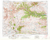 Lewistown Montana Historical topographic map, 1:250000 scale, 1 X 2 Degree, Year 1954