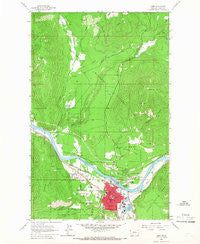 Libby Montana Historical topographic map, 1:24000 scale, 7.5 X 7.5 Minute, Year 1963
