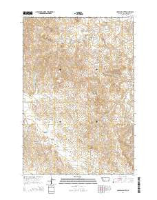 Lightning Butte Montana Current topographic map, 1:24000 scale, 7.5 X 7.5 Minute, Year 2014