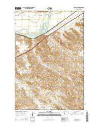 Lignite Creek Montana Current topographic map, 1:24000 scale, 7.5 X 7.5 Minute, Year 2014