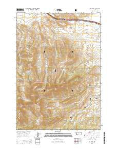 Lima Peaks Montana Current topographic map, 1:24000 scale, 7.5 X 7.5 Minute, Year 2014