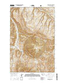 Limestone Butte Montana Current topographic map, 1:24000 scale, 7.5 X 7.5 Minute, Year 2014