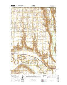 Lindeke Coulee Montana Current topographic map, 1:24000 scale, 7.5 X 7.5 Minute, Year 2014