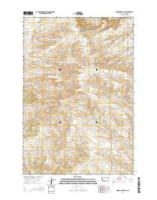 Lindemulder Hill Montana Current topographic map, 1:24000 scale, 7.5 X 7.5 Minute, Year 2014