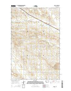 Lindsay Montana Current topographic map, 1:24000 scale, 7.5 X 7.5 Minute, Year 2014