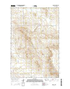 Lindsay SW Montana Current topographic map, 1:24000 scale, 7.5 X 7.5 Minute, Year 2014
