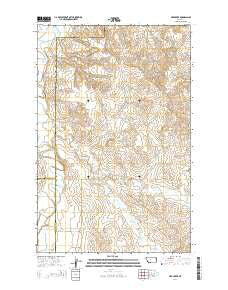 Lisk Creek Montana Current topographic map, 1:24000 scale, 7.5 X 7.5 Minute, Year 2014