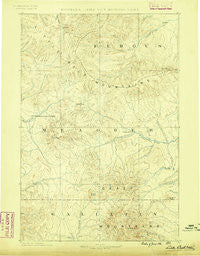 Little Belt Mts. Montana Historical topographic map, 1:250000 scale, 1 X 1 Degree, Year 1886