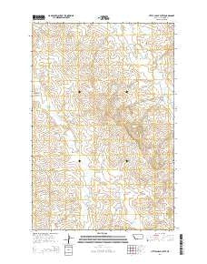Little Chalk Butte Montana Current topographic map, 1:24000 scale, 7.5 X 7.5 Minute, Year 2014