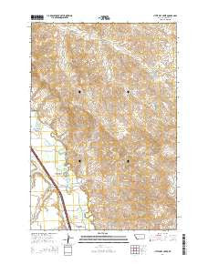 Little Dry Creek Montana Current topographic map, 1:24000 scale, 7.5 X 7.5 Minute, Year 2014
