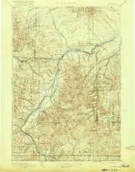 Livingston Montana Historical topographic map, 1:250000 scale, 1 X 1 Degree, Year 1893