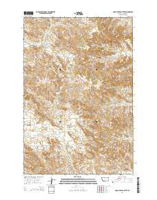 Loaf of Bread Butte Montana Current topographic map, 1:24000 scale, 7.5 X 7.5 Minute, Year 2014