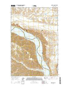 Locke Ranch Montana Current topographic map, 1:24000 scale, 7.5 X 7.5 Minute, Year 2014