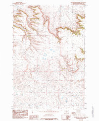 Locomotive Butte SE Montana Historical topographic map, 1:24000 scale, 7.5 X 7.5 Minute, Year 1985