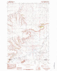 Locomotive Butte Montana Historical topographic map, 1:24000 scale, 7.5 X 7.5 Minute, Year 1985