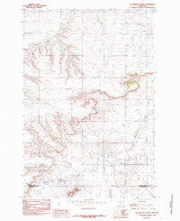 Locomotive Butte Montana Historical topographic map, 1:24000 scale, 7.5 X 7.5 Minute, Year 1985