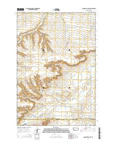 Locomotive Butte Montana Current topographic map, 1:24000 scale, 7.5 X 7.5 Minute, Year 2014