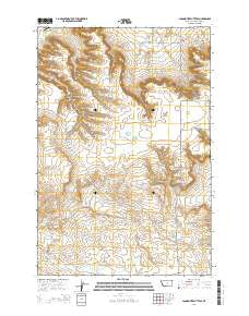 Locomotive Butte SE Montana Current topographic map, 1:24000 scale, 7.5 X 7.5 Minute, Year 2014