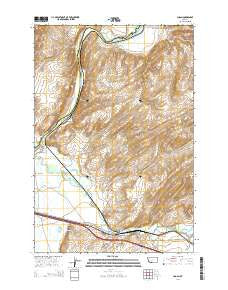 Logan Montana Current topographic map, 1:24000 scale, 7.5 X 7.5 Minute, Year 2014