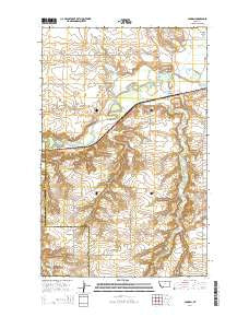 Lohman Montana Current topographic map, 1:24000 scale, 7.5 X 7.5 Minute, Year 2014