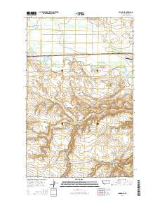 Lohman SE Montana Current topographic map, 1:24000 scale, 7.5 X 7.5 Minute, Year 2014