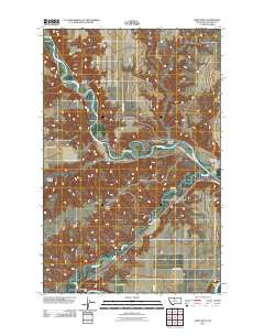 Loma West Montana Historical topographic map, 1:24000 scale, 7.5 X 7.5 Minute, Year 2011