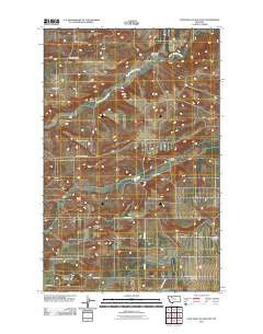 Lone Man Coulee East Montana Historical topographic map, 1:24000 scale, 7.5 X 7.5 Minute, Year 2011