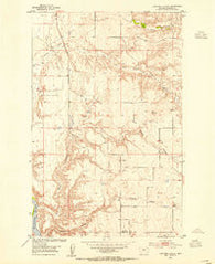 Lonetree Coulee Montana Historical topographic map, 1:24000 scale, 7.5 X 7.5 Minute, Year 1953