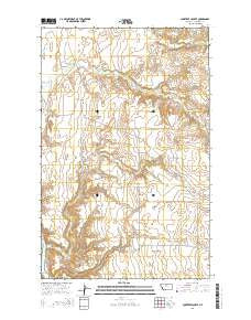 Lonetree Coulee Montana Current topographic map, 1:24000 scale, 7.5 X 7.5 Minute, Year 2014